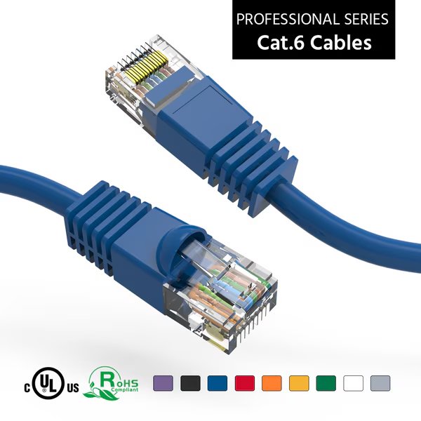 CAT6 UTP Ethernet Network Booted Cable- 5Ft- Blue, Bestlink Netware, Mfr#: 100704BL